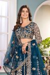 FASHIONABLE NET EMBROIDERY SEQUENCE DESIGN WORK LEHENGA CHOLI WITH DUPATTA (2)