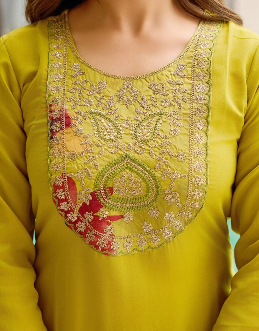 FASHIONABLE RAYON SLUB EMBROIDERY WORK TOP BOTTOM WITH DUPATTA FESTIVAL WEAR WHOLESALE PRICE ETHNIC GARMENT (4)