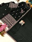 @FASHIONABLE ROMAN SILK COTTON ZARI, THREAD & SEQUENCE EMBROIDERY WORK TOP PALAZZO WITH DUPATTA PARTY WEAR WHOLESALE PRICE ETHNIC GARMENT (6)
