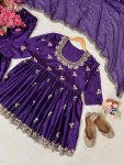 GORGEOUS CHINON SILK ZARI SEQUENCE EMBROIDERY WORK TOP SHARARA WITH DUPATTA WEDDING WEAR WHOLESALE PRICE ETHNIC GARMENT (4)