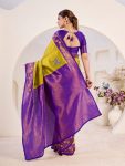 LATEST BANARASI ART SILK BUTTERFLY ZARI WORK WITH WOVEN BORDER SAREE WITH UNSTITCHED BLOUSE FESTIVAL WEAR WHOLESALE PRICE ETHNIC GARMENT (4)