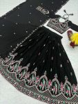LATEST CHINON EMBROIDERY CODING THREAD WORK LEHENGA CHOLI WITH DUPATTA WEDDING WEAR WHOLESALE PRICE ETHNIC GARMENT (2)
