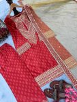 LATEST CHINON SILK DIGTAL PRINT WITH EMBROIDERY AND SEQUENCE WORK TOP PALAZZO WITH DUPATTA FESTIVAL WEAR WHOLESALE PRICE ETHNIC GARMENT (15)