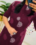 LATEST COTTON PIGMENT PRINTED WORK TOP BOTTOM SET OFFICE WEAR WHOLESALE PRICE ETHNIC GARMENT (23)