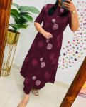LATEST COTTON PIGMENT PRINTED WORK TOP BOTTOM SET OFFICE WEAR WHOLESALE PRICE ETHNIC GARMENT (23)