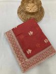 LATEST GEORGETTE EMBROIDERY WITH PIPING BORDER WORK SAREE WITH UNSTITCHED BLOUSE PARTY WEAR WHOLESALE PRICE ETHNIC GARMENT (8)