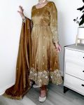 LATEST JIMMY CHOO EMBROIDERY THREAD WORK GOWN BOTTOM WITH DUPATTA PARTY WEAR WHOLESALE PRICE ETHNIC GARMENT (3)