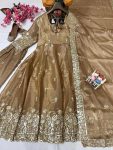 LATEST JIMMY CHOO EMBROIDERY THREAD WORK GOWN BOTTOM WITH DUPATTA PARTY WEAR WHOLESALE PRICE ETHNIC GARMENT (3)