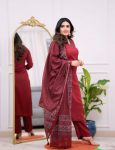 LATEST PARAMPARA SILK EMBROIDERY WORK TOP BOTTOM WITH DUPATTA FORMAL WEAR WHOLESALE PRICE ETHNIC GARMENT (6)