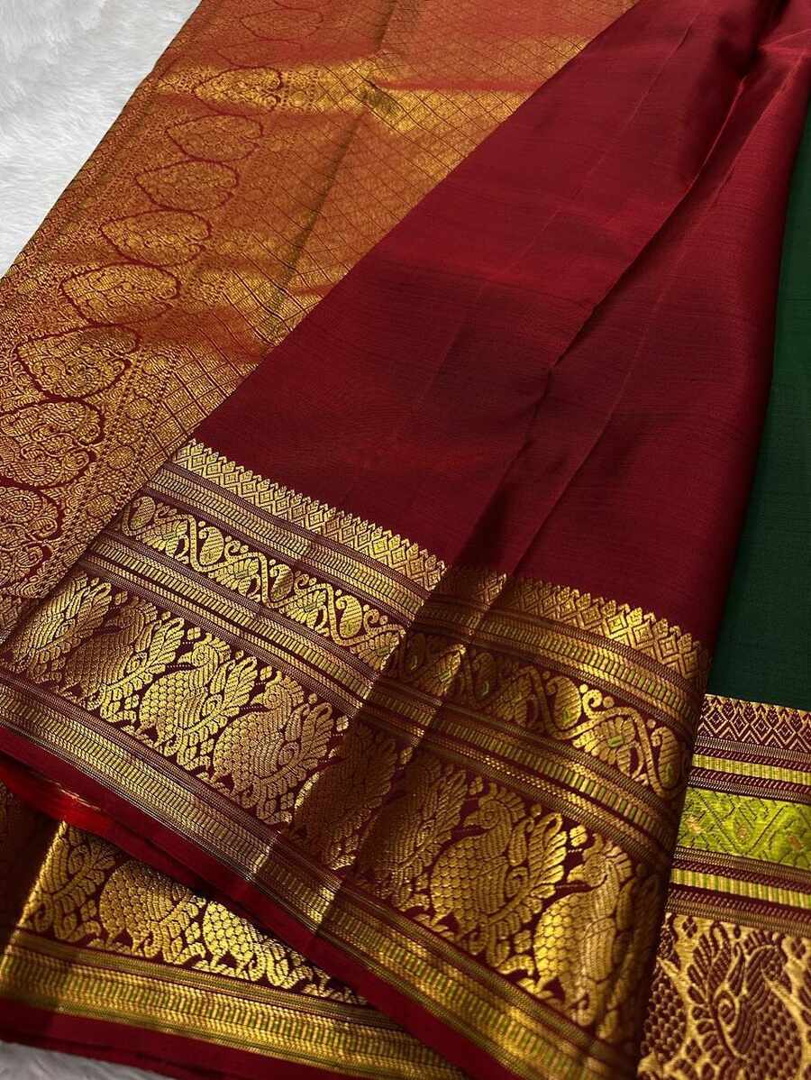 MODERN BANARASI SOFT SILK GOLD ZARI WEAVING WORK SAREE WITH UNSTITCHED BLOUSE FESTIVE WEAR WHOLESALE PRICE ETHNIC GARMENT (3)