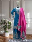 MODERN CHINON EMBROIDERY SEQUENCE CODING DESIGN WORK TOP PALAZZO WITH DUPATTA (6)