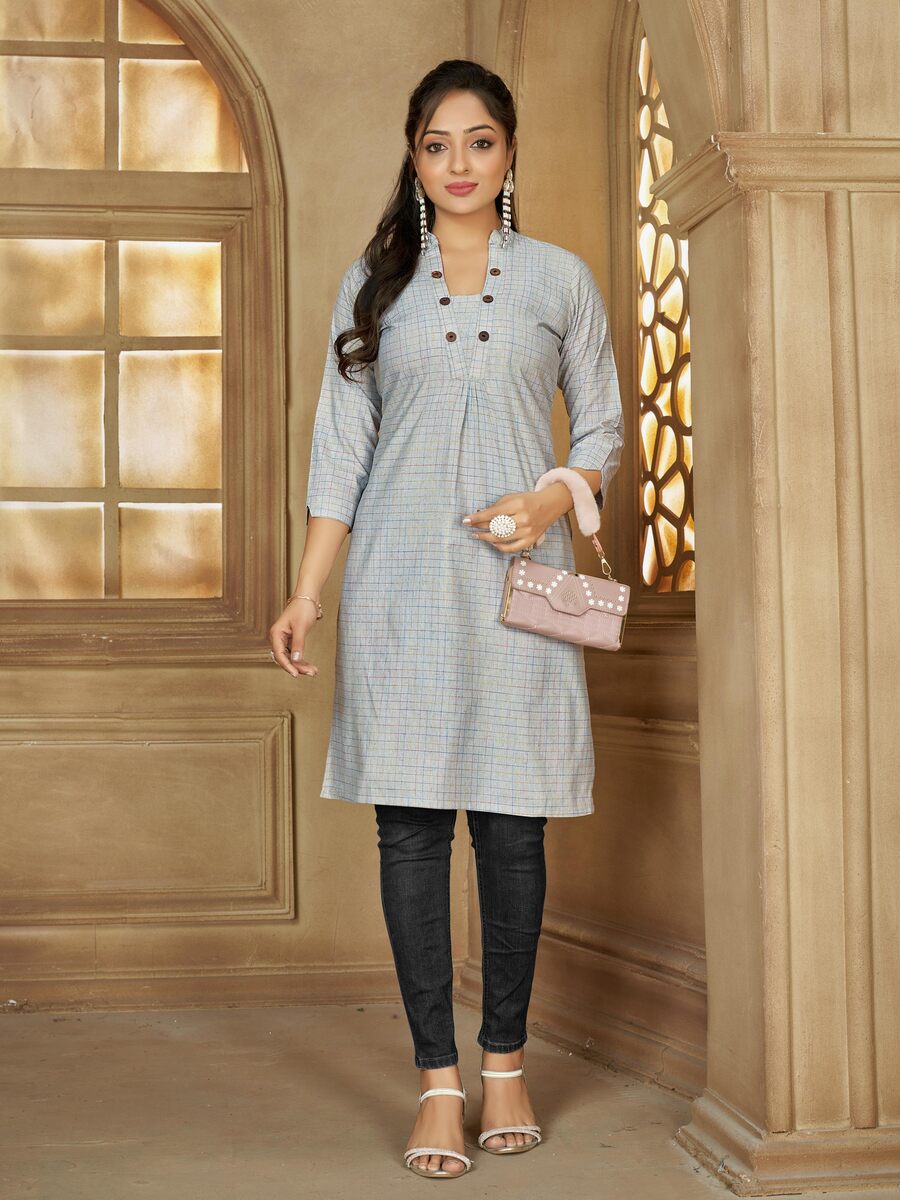MODERN COTTON PRINTED WORK KURTI CASUAL WEAR WHOLESALE PRICE ETHNIC GARMENT (9)