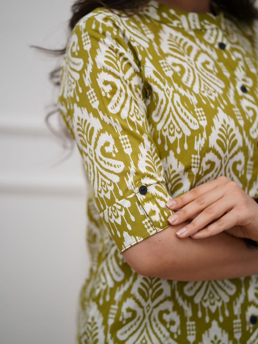 MODERN COTTON PRINTED WORK TOP PENT SET OFFICE WEAR WHOLESALE PRICE ETHNIC GARMENT (4)