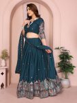 MODERN GEORGETTE EMBROIDERY WORK LEHENGA CHOLI WITH DUPATTA WEDDING WEAR WHOLESALE PRICE ETHNIC GARMENT (23)
