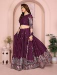 MODERN GEORGETTE EMBROIDERY WORK LEHENGA CHOLI WITH DUPATTA WEDDING WEAR WHOLESALE PRICE ETHNIC GARMENT (3)