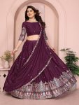 MODERN GEORGETTE EMBROIDERY WORK LEHENGA CHOLI WITH DUPATTA WEDDING WEAR WHOLESALE PRICE ETHNIC GARMENT (3)