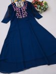 MODERN GEORGETTE EMBROIDERY WORK ONLY KURTI CASUAL WEAR WHOLESALE PRICE ETHNIC GARMENT (12)