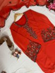 MODERN GEORGETTE THREAD AND SEQUENCE EMBROIDERY WORK TOP PALAZZO WITH DUPATTA OCCASIONAL WEAR WHOLESALE PRICE ETHNIC GARMENT (19)