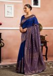 MODERN LICHI SILK JACQUARD WORK SAREE WITH UNSTITCHED BLOUSE FESTIVE WEAR WHOLESALE PRICE ETHNIC GARMENT (5)