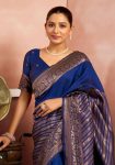 MODERN LICHI SILK JACQUARD WORK SAREE WITH UNSTITCHED BLOUSE FESTIVE WEAR WHOLESALE PRICE ETHNIC GARMENT (5)