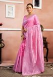 MODERN LICHI SILK JACQUARD WORK SAREE WITH UNSTITCHED BLOUSE WEDDING WEAR WHOLESALE PRICE ETHNIC GARMENT (16)