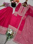 MODERN SATIN SILK EMBROIDERY SEQUENCE WORK TOP PALAZZO WITH DUPATTA PARTY WEAR WHOLESALE PRICE ETHNIC GARMENT (2)