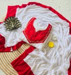 MODERN SHINY GEORGETTE SILK HAND WORK GOWN WITH DUPATTA FESTIVE WEAR WHOLESALE PRICE ETHNIC GARMENT (2)