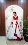 MODERN SHINY GEORGETTE SILK HAND WORK GOWN WITH DUPATTA FESTIVE WEAR WHOLESALE PRICE ETHNIC GARMENT (2)