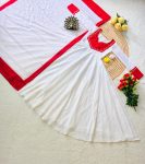 MODERN SHINY GEORGETTE SILK HAND WORK GOWN WITH DUPATTA FESTIVE WEAR WHOLESALE PRICE ETHNIC GARMENT (2)