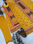 MODERN SILK DIGITAL PRINT WITH REAL MIRROR HAND WORK AND FANCY LACE WORK TOP BOTTOM WITH DUPATTA PARTY WEAR WHOLESALE PRICE ETHNIC GARMENT (4)