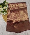 NEW ARRIVAL BANARASI SOFT SILK GOLD ZARI WEAVING WORK SAREE WITH UNSTITCHED BLOUSE FESTIVE WEAR WHOLESALE PRICE ETHNIC GARMENT (5)