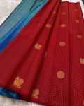 NEW ARRIVAL BANARASI SOFT SILK GOLD ZARI WEAVING WORK SAREE WITH UNSTITCHED BLOUSE FESTIVE WEAR WHOLESALE PRICE ETHNIC GARMENT (22)