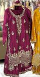NEW ARRIVAL CHINON SILK SEQUENCE EMBROIDERY WORK TOP SHARARA WITH DUPATTA FUNCTIONAL WEAR WHOLESALE PRICE ETHNIC GARMENT (3)