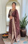 NEW ARRIVAL COTTON SILK EMBROIDERY WORK TOP BOTTOM WITH DUPATTA FESTIVE WEAR WHOLESALE PRICE ETHNIC GARMENT (3)