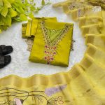 NEW ARRIVAL GADWAL SOFT SILK HANDWORK AND SEQUENCE THREAD WORK TOP BOTTOM WITH DUPATTA FESTIVE WEAR WHOLESALE PRICE ETHNIC GARMENT (20)