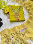 NEW ARRIVAL GADWAL SOFT SILK HANDWORK AND SEQUENCE THREAD WORK TOP BOTTOM WITH DUPATTA FESTIVE WEAR WHOLESALE PRICE ETHNIC GARMENT (20)