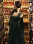 NEW ARRIVAL GEORGETTE EMBROIDERY WORK GOWN BOTTOM WITH DUPATTA GREEN