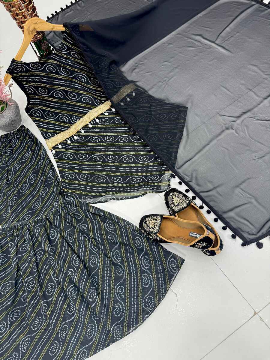 NEW ARRIVAL GEORGETTE FANCY DIGITAL PRINT WITH FANCY BELT WORK TOP SHARARA WITH DUPATTA FESTIVE WEAR WHOLESALE PRICE ETHNIC GARMENT (6)