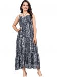 NEW ARRIVAL GEORGETTE PRINTED ONE PIECE DRESS GREY
