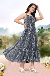 NEW ARRIVAL GEORGETTE PRINTED ONE PIECE DRESS PARTY WEAR WHOLESALE PRICE ETHNIC GARMENT (2)