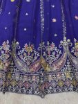 NEW ARRIVAL GEORGETTE THREAD WITH SEQUENCE EMBROIDERY WORK LEHENGA CHOLI WITH DUPATTA WEDDING WEAR WHOLESALE PRICE ETHNIC GARMENT (15)