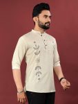 NEW ARRIVAL JUTE COTTON DIGITAL PRINTED MEN’S SHIRT DAILY WEAR WHOLESALE PRICE ETHNIC GARMENT (27)