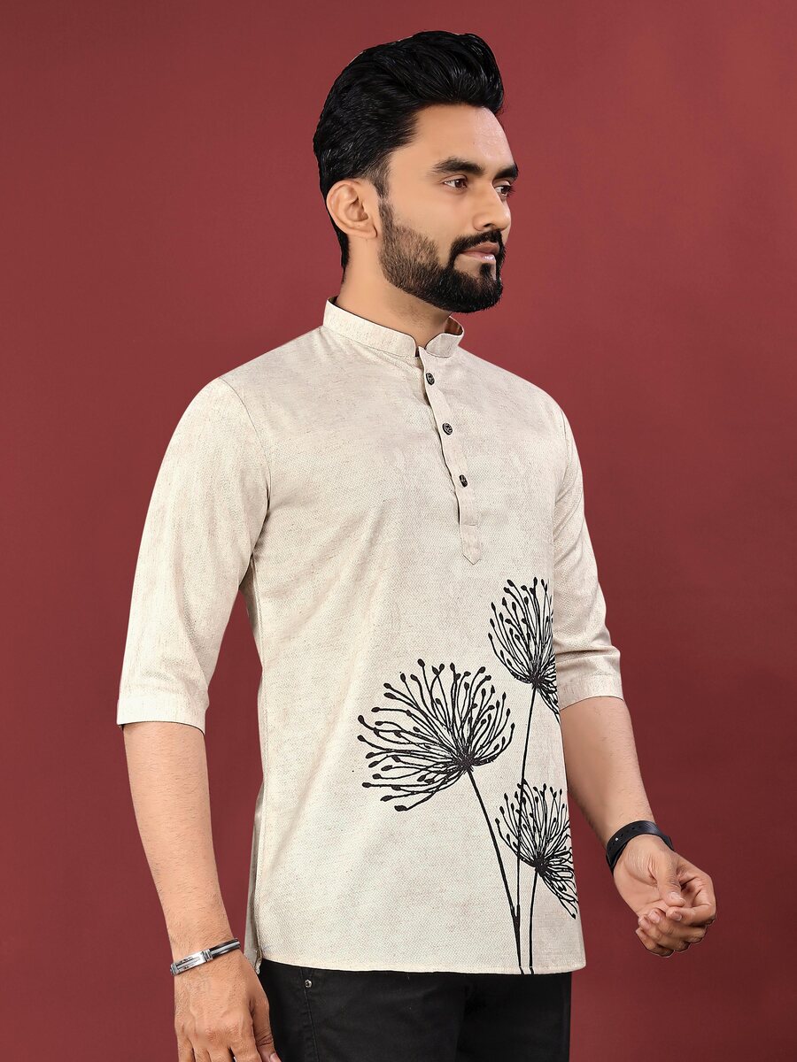 NEW ARRIVAL JUTE COTTON DIGITAL PRINTED MEN'S SHIRT DAILY WEAR WHOLESALE PRICE ETHNIC GARMENT (4)