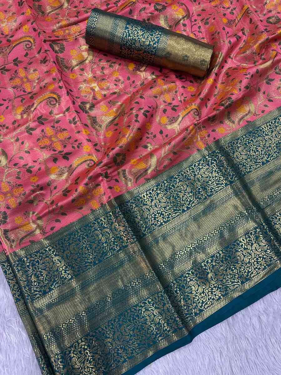 NEW ARRIVAL KANJIVARAM SILK GOLD ZARI RICH WEAVING WORK SAREE WITH UNSTITCHED BLOUSE FESTIVE WEAR WHOLESALE PRICE ETHNIC GARMENT (20)