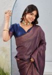 NEW ARRIVAL LICHI SILK JACQUARD WORK SAREE WITH UNSTITCHED BLOUSE FUNCTIONAL WEAR WHOLESALE PRICE ETHNIC GARMENT (2)