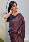 NEW ARRIVAL LICHI SILK JACQUARD WORK SAREE WITH UNSTITCHED BLOUSE FUNCTIONAL WEAR WHOLESALE PRICE ETHNIC GARMENT (2)