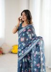 NEW ARRIVAL LINEN PATTA DIGITAL PRINTED SAREE WITH UNSTITCHED BLOUSE DAILY WEAR WHOLESALE PRICE ETHNIC GARMENT (4)