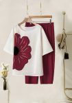 NEW ARRIVAL LYCRA DIGITAL PRINT WORK TOP PANT SET MAROON