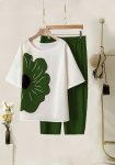 NEW ARRIVAL LYCRA DIGITAL PRINT WORK TOP PANT SET GREEN