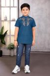 NEW ARRIVAL MAGIC COTTON FOIL PRINT WORK KID'S SHIRT RAMA
